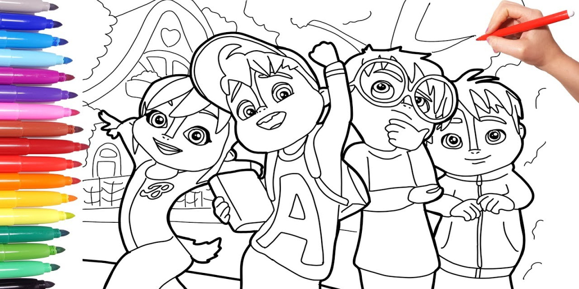 Alvinnn and the Chipmunks, Alvin Coloring Page for Kids, How to Draw Color Alvin Simon Theo Brittany Alvinnn and the Chipmunks, Alvin Coloring Page for Kids, How to Draw Color Alvin Simon Theo Brittany