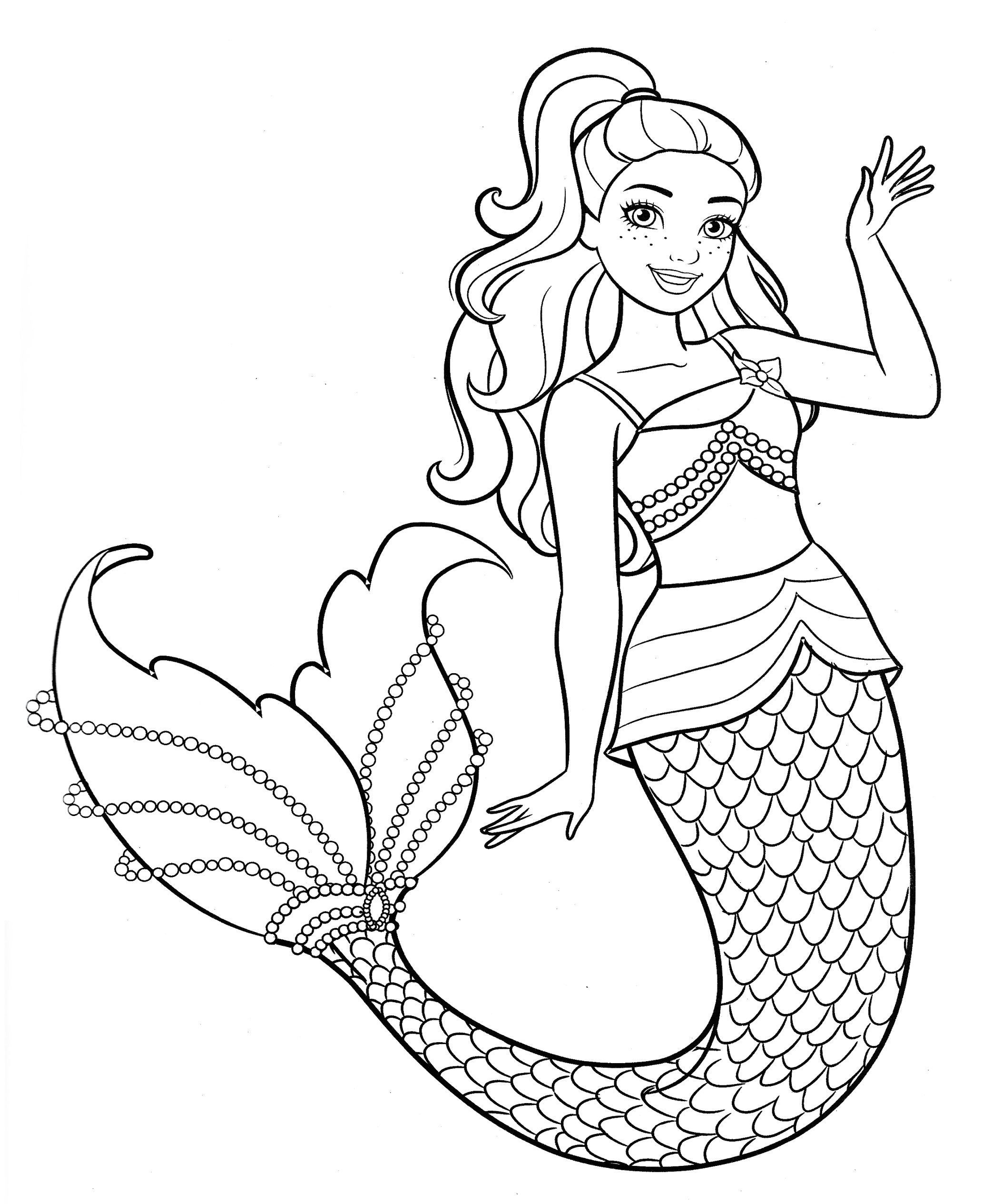 Beautiful mermaid Barbie coloring pages - YouLoveIt Beautiful mermaid Barbie coloring pages - YouLoveIt