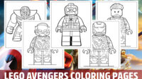 Lego Avengers Coloring Pages for Kids, Girls, Boys, Teens Birthday School Activity